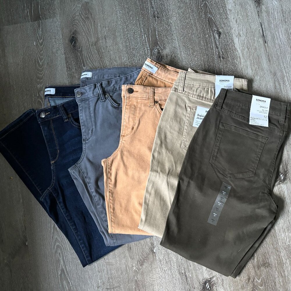 Sonoma Skinny Jeans lot of 5 (size 12)